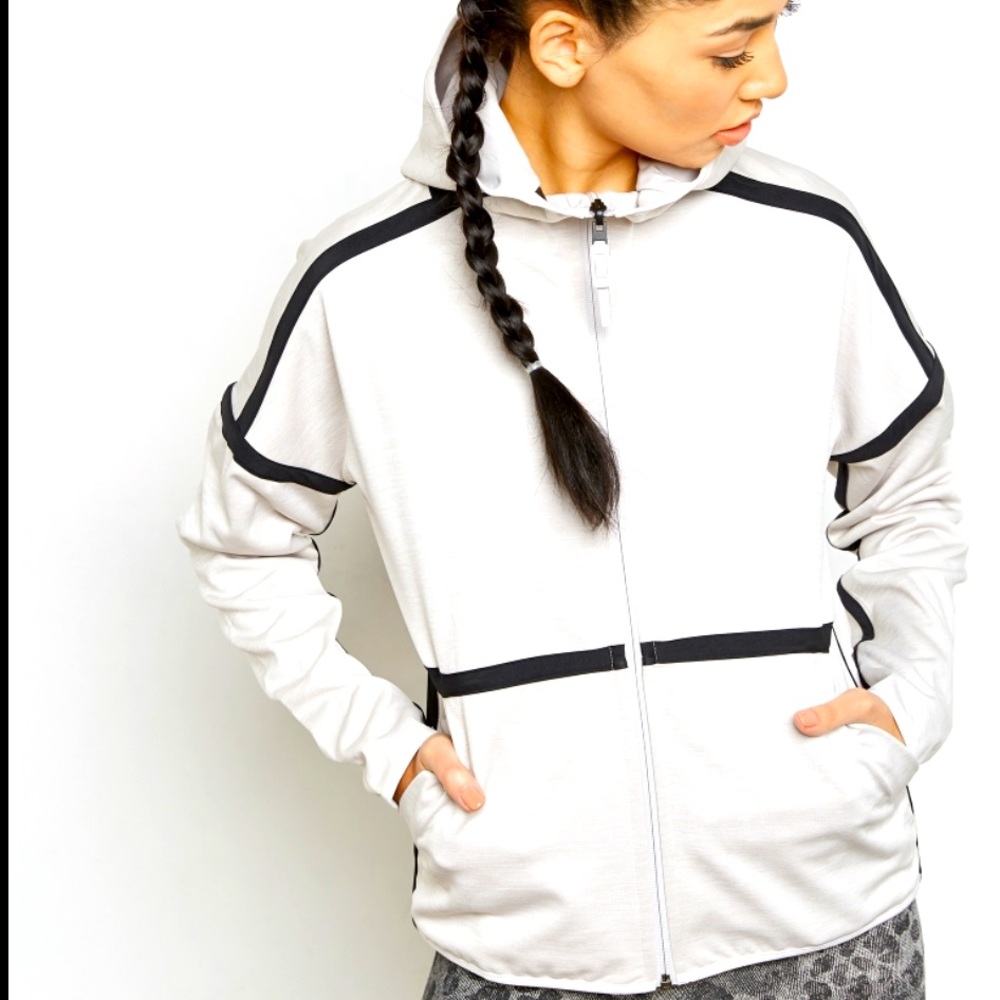 Z.N.E. Reversible Hood breathable laser cuts active sport athletic active gray S